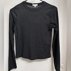 Heart & Hips Long Sleeved, Ribbed Top (Semi-Crop)